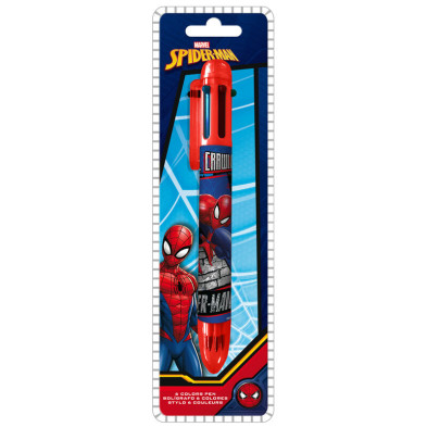 Boligrafo 6 colores Spiderman Marvel